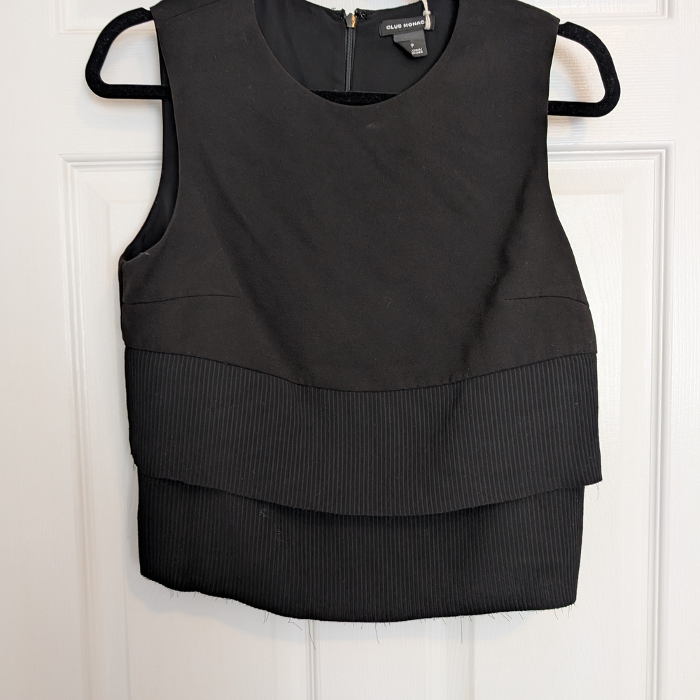 Club Monaco Black Sleeveless Top